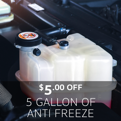 $5 OFF Any 5 Gallon Of Anti-Freeze